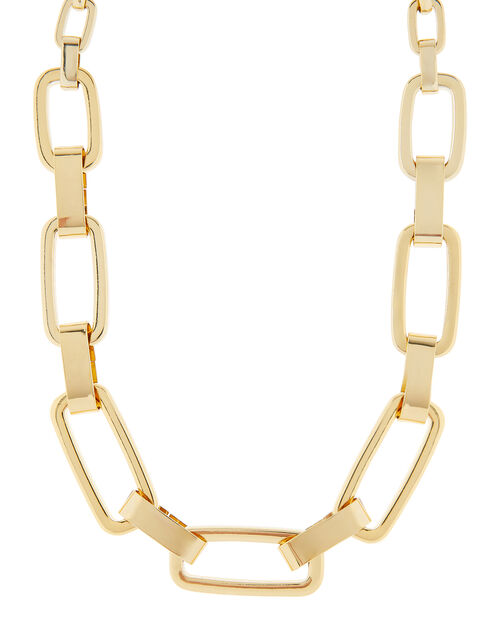 Thick gold link necklace clearance