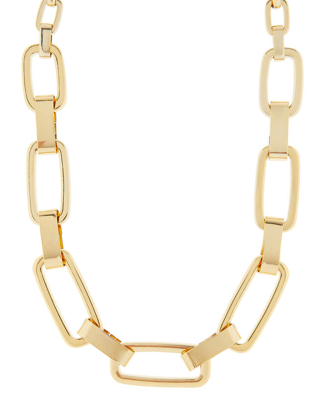 Gold-Plated Chunky Link Necklace, , large