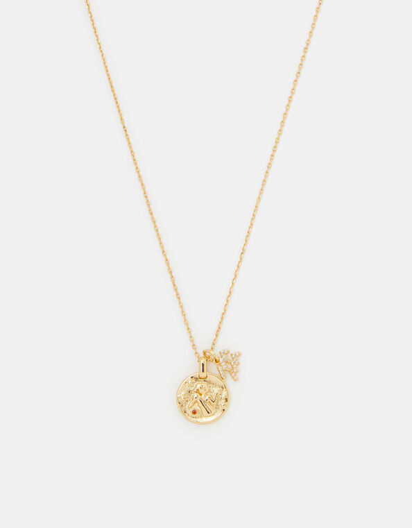 14ct Gold-Plated Zodiac Charm Necklace, Gold (GOLD), large