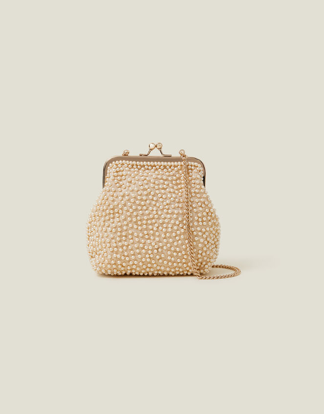 Girls Pearl Clip-Frame Bag, , large