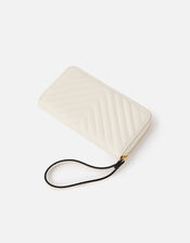 Quilted Phone Purse , Cream (CREAM), large