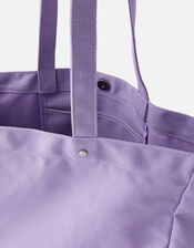 Canvas Shopper Bag, Purple (LILAC), large