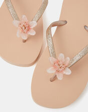 Lotus Flower Flip Flops, Pink (PINK), large