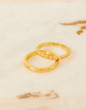 Gold-Plated Bobble Rings Set of Two, Gold (GOLD), large