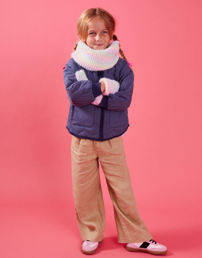 Girls Ombre Rainbow Snood, , large