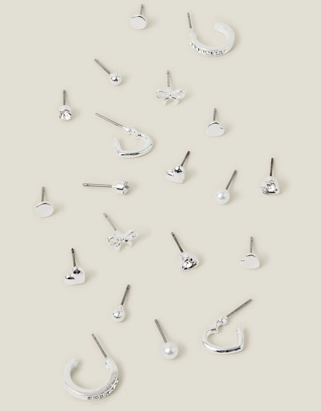 10-Pack Bow Stud and Hoop Earrings, , large