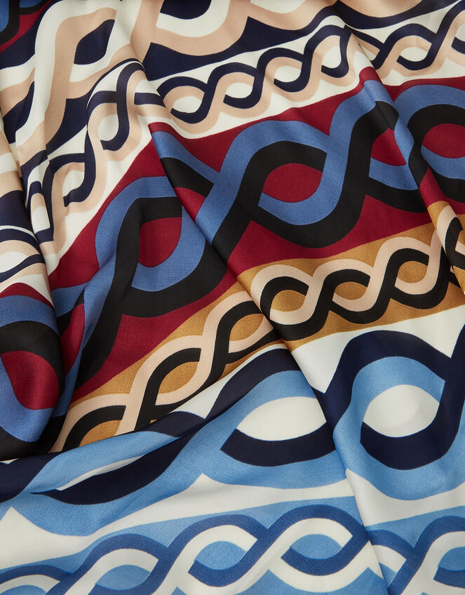 Chain Square Satin Scarf, , large