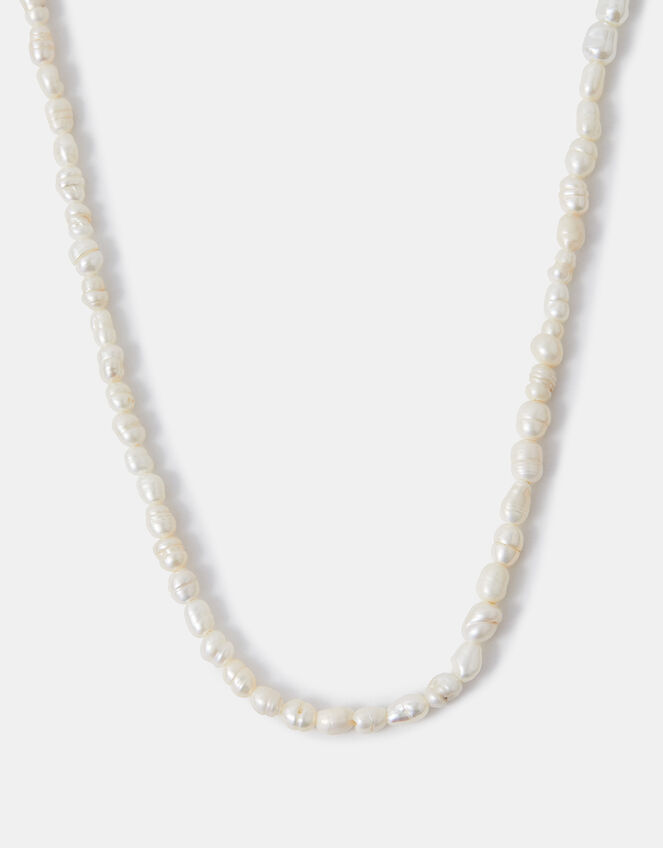 14ct Gold-Plated Seed Pearl Necklace, , large