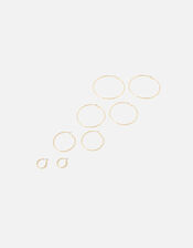 Reconnected Simple Hoop 4 Pack, Gold (GOLD), large