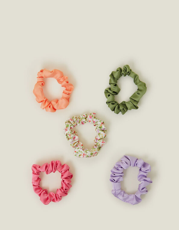 5-Pack Printed Scrunchies, , large