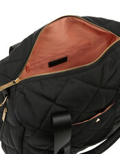 Becca Quilted Duffle Bag, Black (BLACK), large