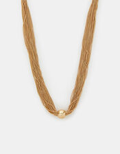 Multi-Chain Bead Pendant Necklace, , large