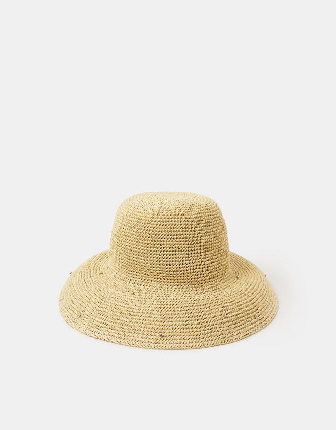 Diamant&eacute; Straw Bucket Hat, , large