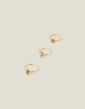 3-Pack Tiny Gem Rings , PASTEL MULTI, large