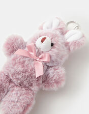 Girls Faux Fur Bunny Bag Charm, , large