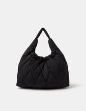 Nylon Quilted Shopper Bag, , large