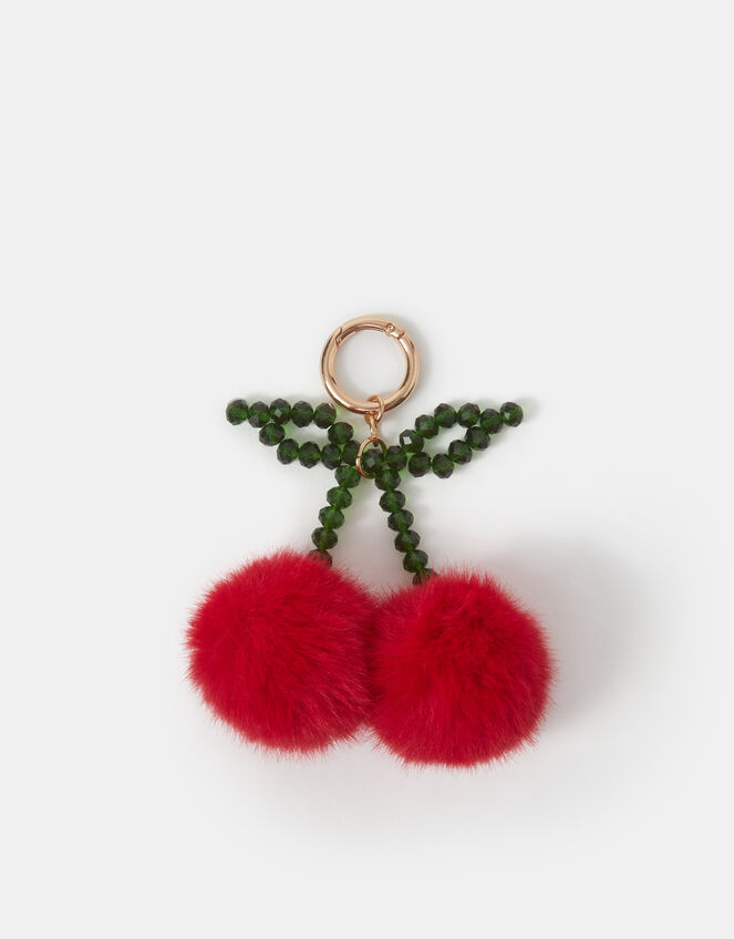 Cherry Pom Bag Charm, , large