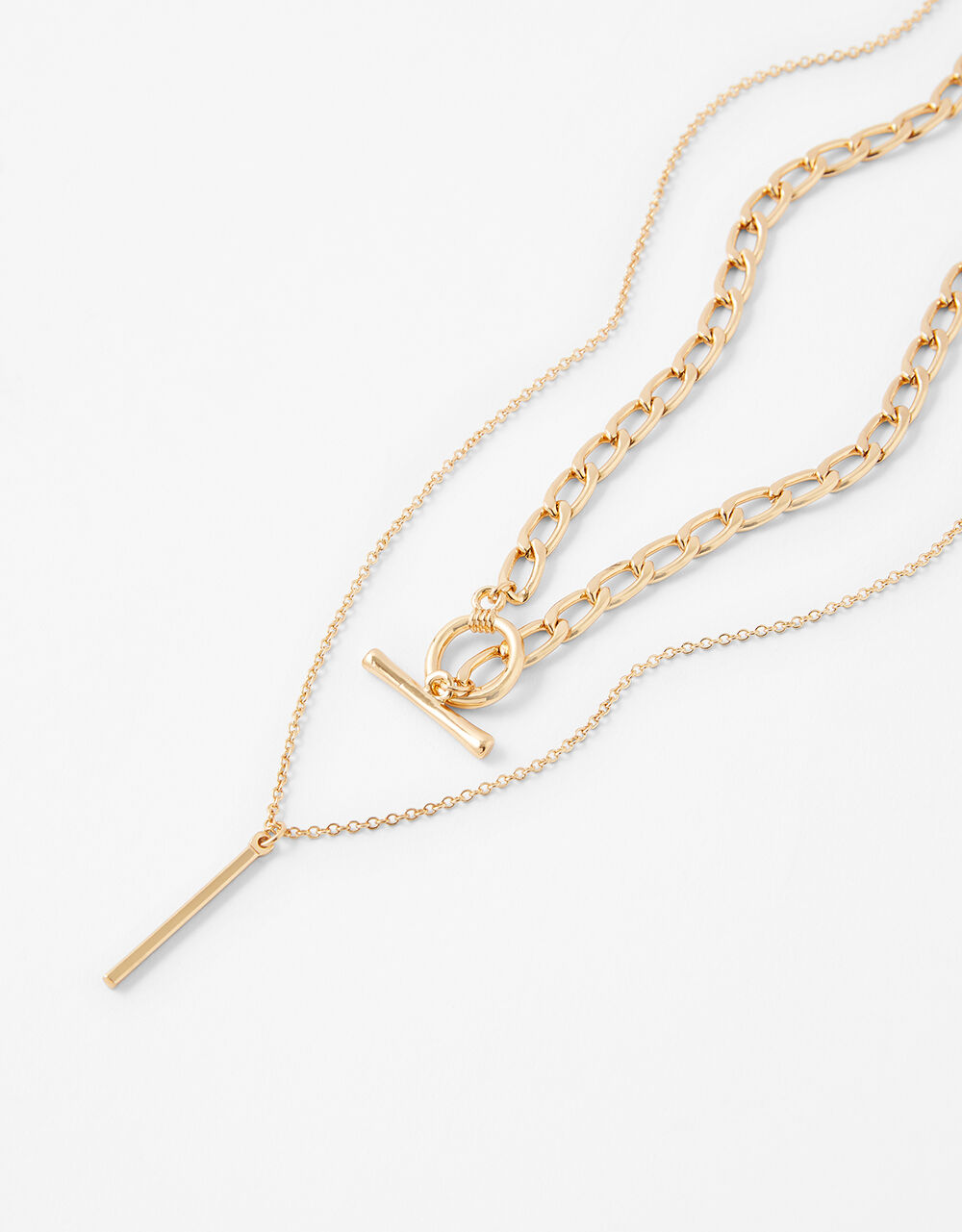 TBar Chain Necklace Set Necklaces Accessorize UK