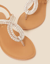 Plaited Loop Sandals , Gold (GOLD), large