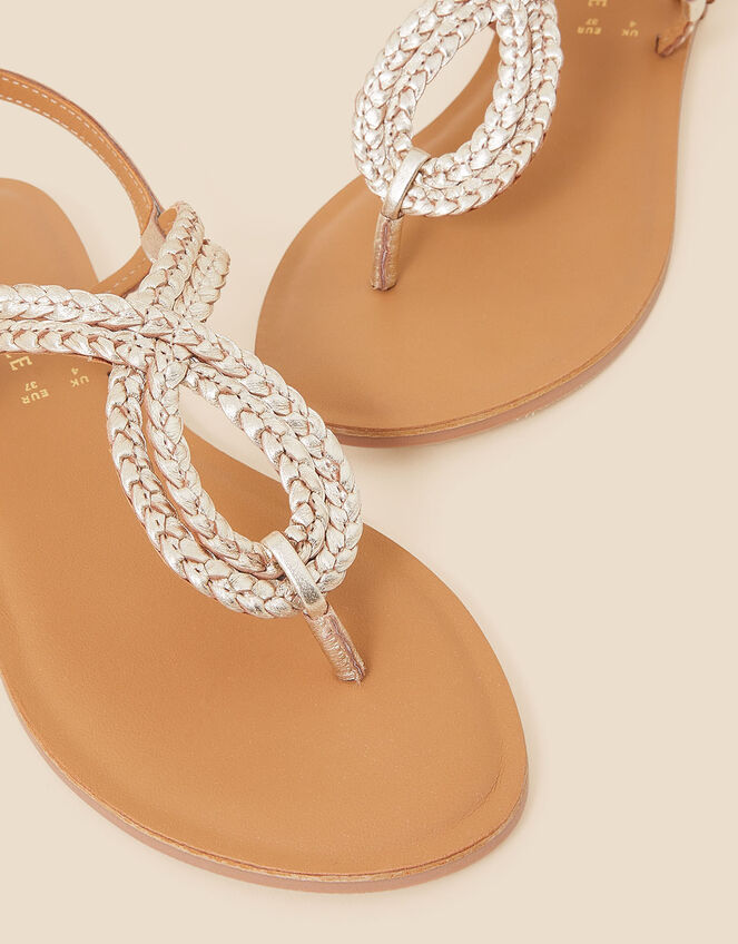 Plaited Loop Sandals , Gold (GOLD), large