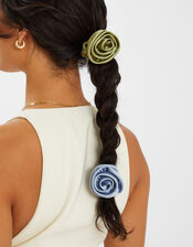 2-Pack Satin Corsage Hair Scrunchies, , large