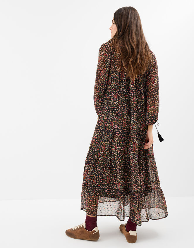 Ditsy Floral Maxi Dress, Black (BLACK), large