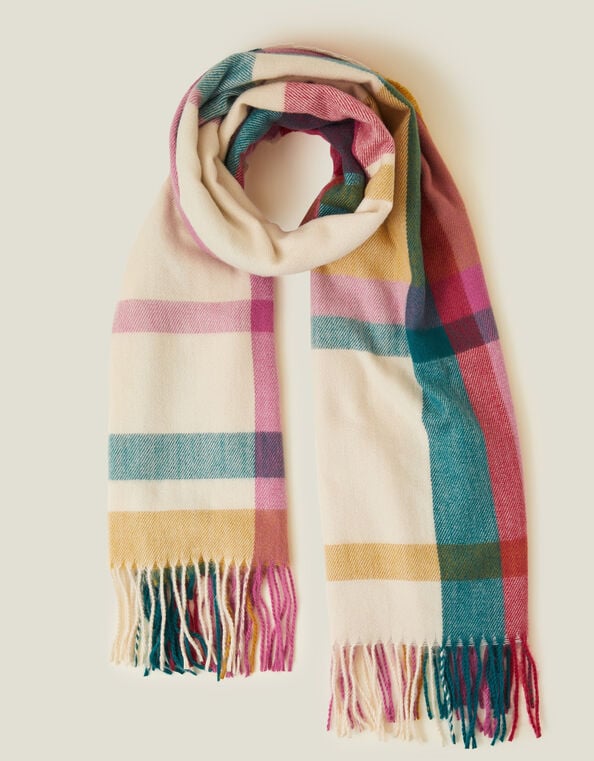 Check Blanket Scarf, , large