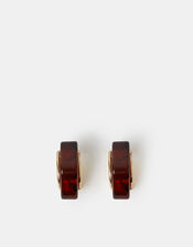 Resin Square Hoop Earrings, , large