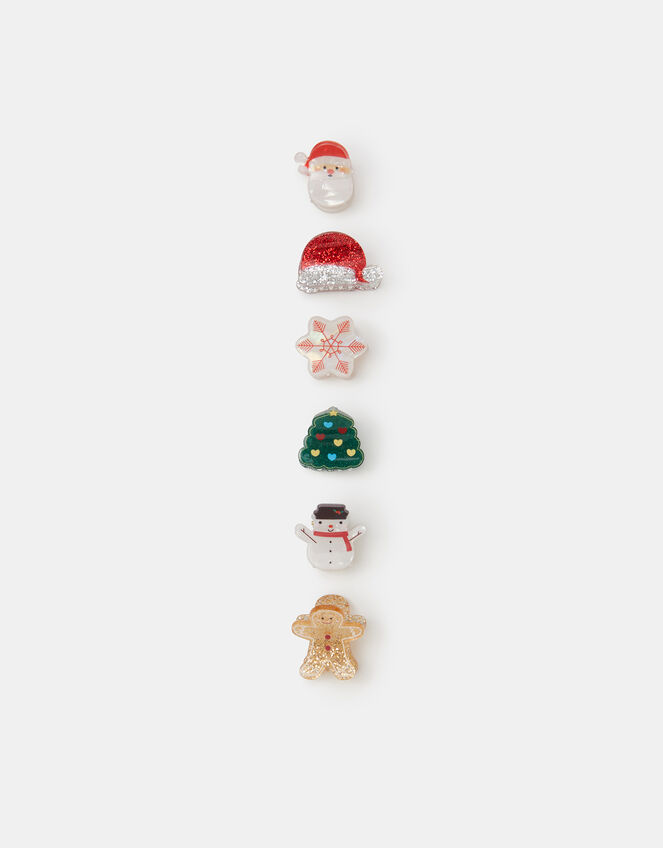 6-Pack Mini Christmas Claw Clips, , large