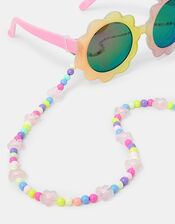Girls Flower Beaded Sunglasses Chain, , large