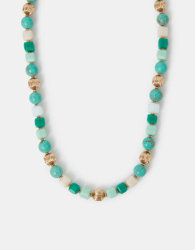 Mixed Stone Beaded Necklace, , large