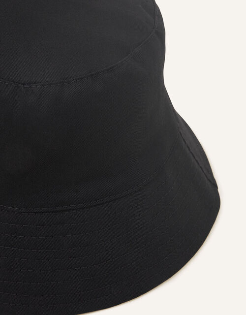 Bucket Hat in Eco-Friendly Cotton , Black (BLACK), large