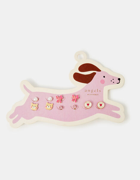 5-Pack Girls Bear Clip-On Earrings, , large