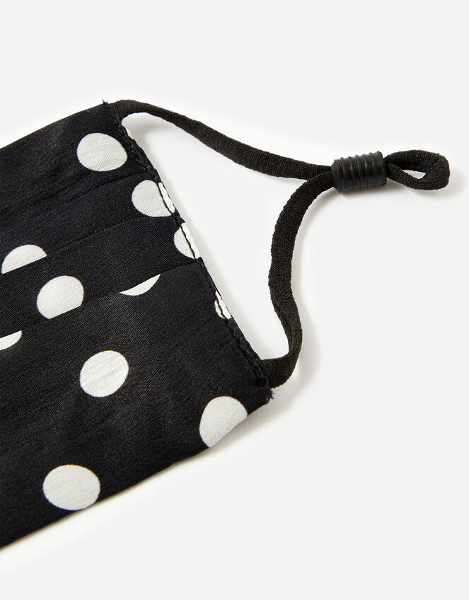 Polka Dot Face Covering in Pure Silk, , large