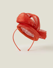 Peggy Pill Box Fascinator, Orange (ORANGE), large