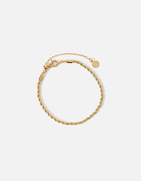 Gold-Plated Rope Slider Bracelet, , large