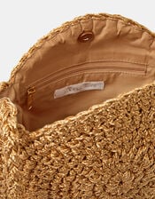 Metallic Shell Macram&eacute; Crossbody Bag, , large