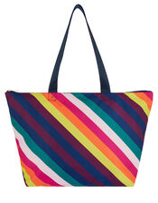 Rainbow Print Shopper Bag, , large