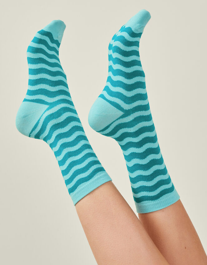 Wave Stripe Socks, , large