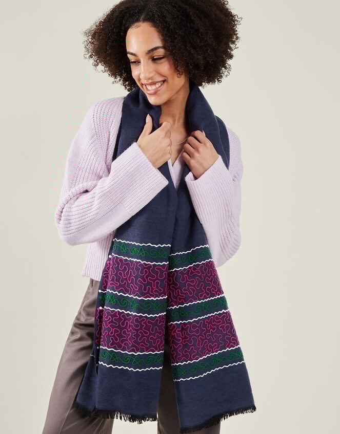 Embroidered Scarf, , large
