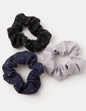 3-Pack Stud Hair Scrunchies, , large
