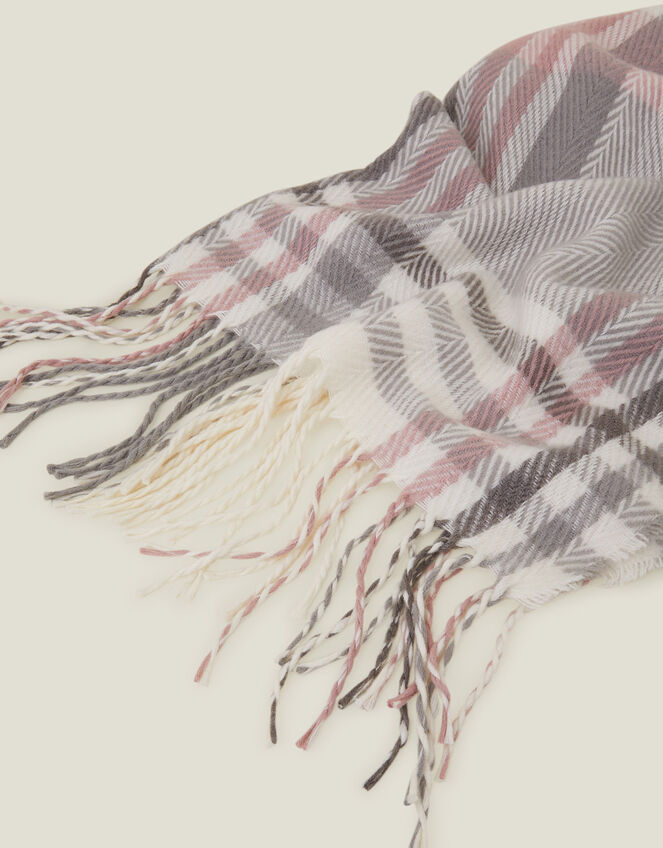 Pastel Check Blanket Scarf, , large