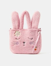 Girls Borg Bunny Shopper Bag, , large