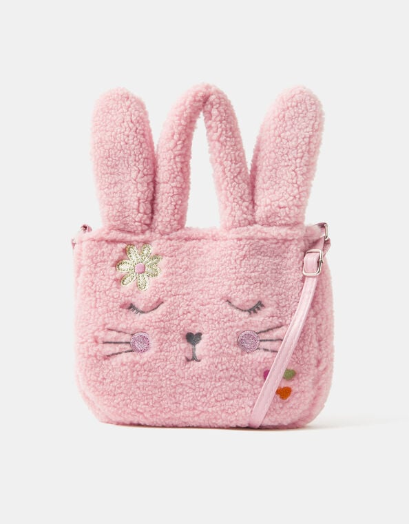 Girls Borg Bunny Shopper Bag, , large