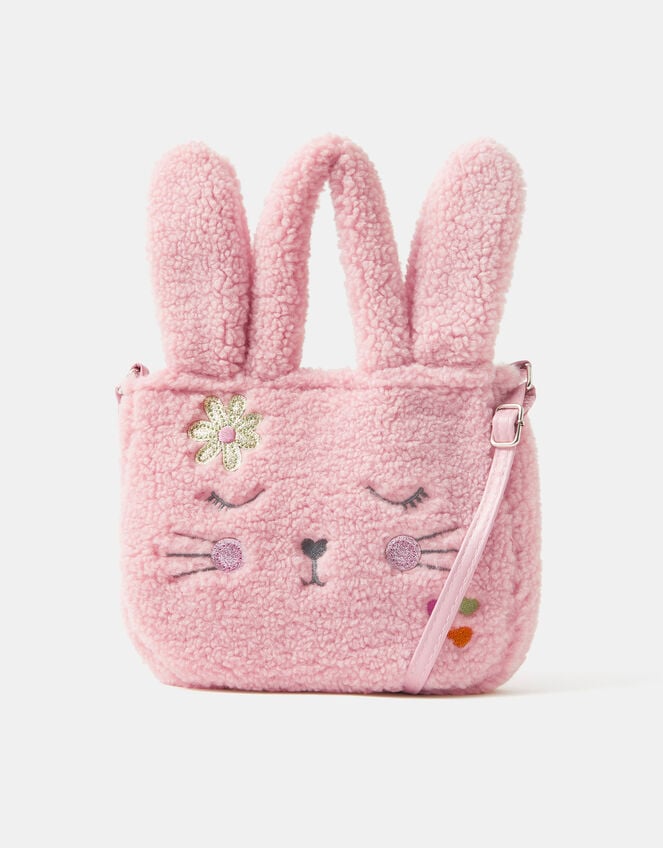 Girls Borg Bunny Shopper Bag, , large