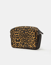 Canvas Crossbody Bag, Leopard (LEOPARD), large