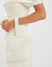Bridal Beaded Fringe Bag, , large