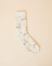 Supersoft All-Over Reindeer Cosy Socks, , large