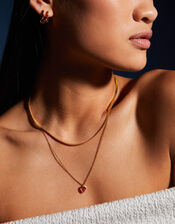 14ct Gold-Plated Heart Pendant Necklace, , large