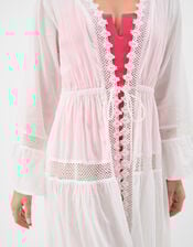 Lace Midi Kaftan, White (WHITE), large